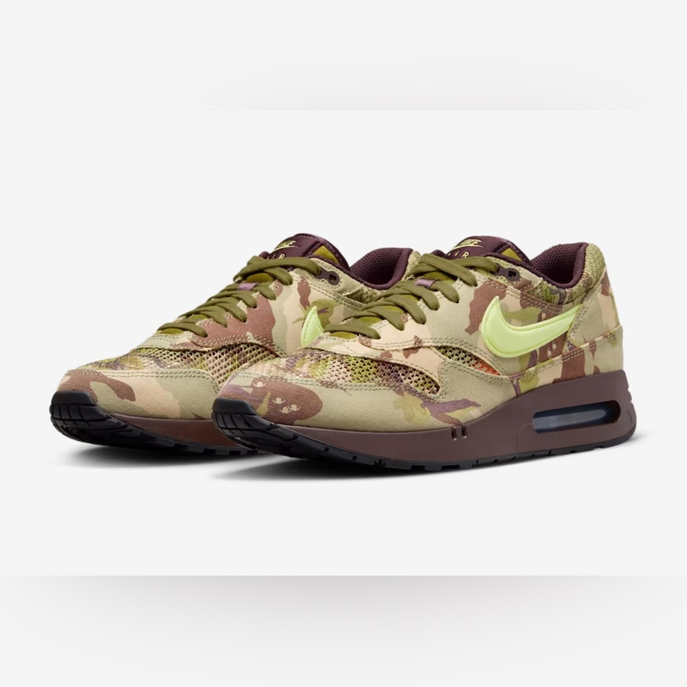 Nike Air Max 1 ‘86 OG Shoes Earth Camo Lemon Twist FN8358 200 Mens sizes